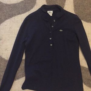 Lacoste long sleeve navy top